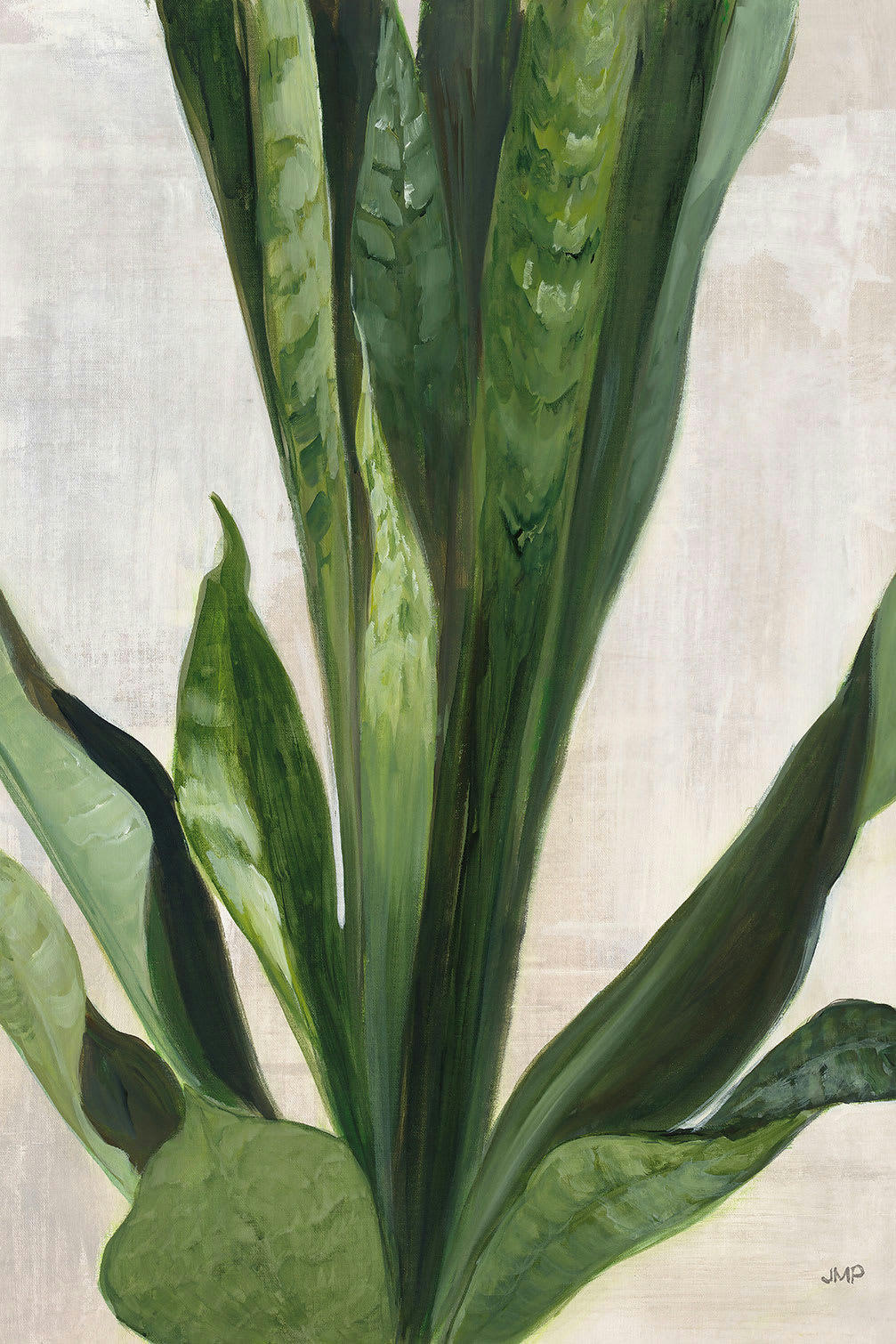 - Tableau Sanseveria aquarelle imprimé sur toile 40x60cm