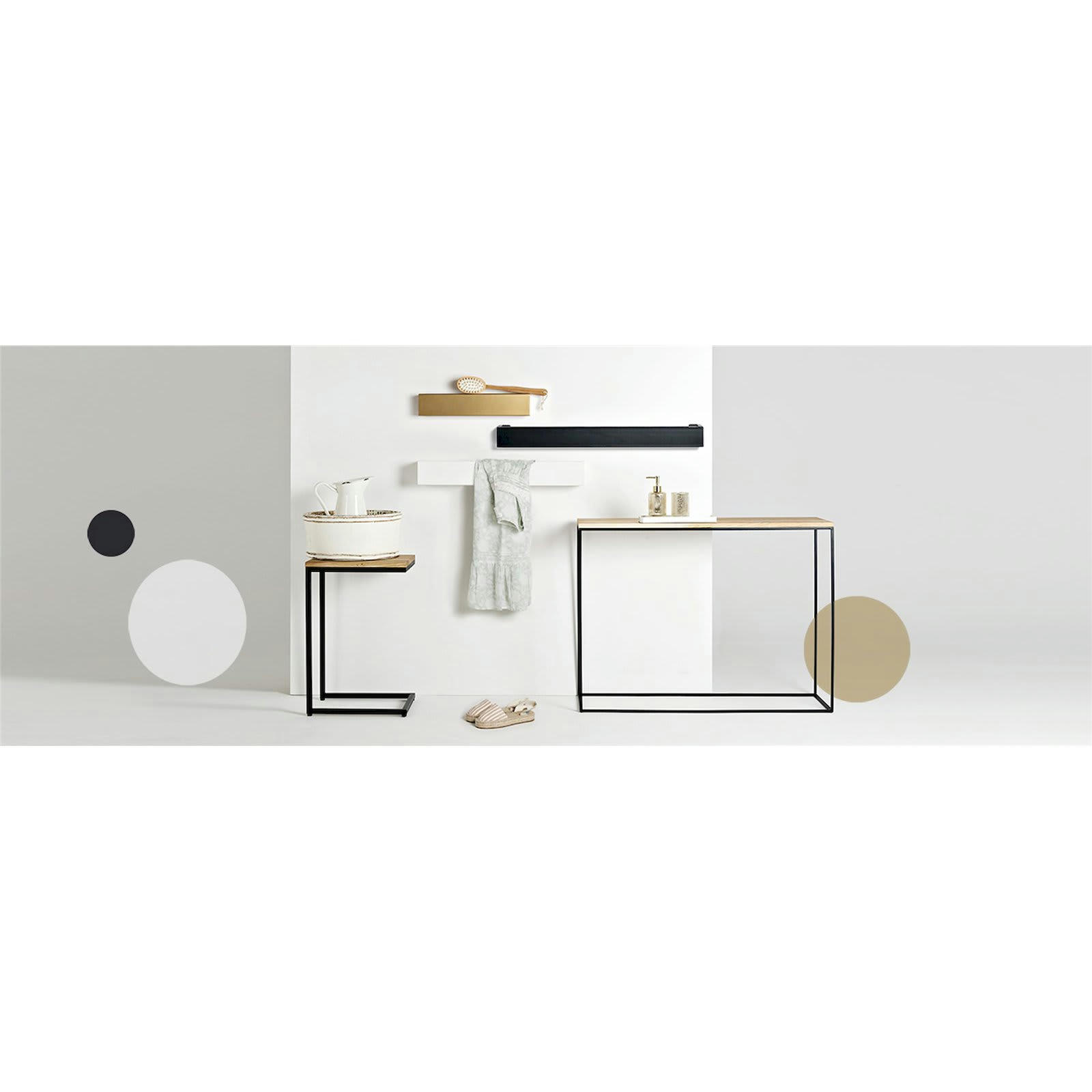 UTON - Porte-serviettes Métal Noir