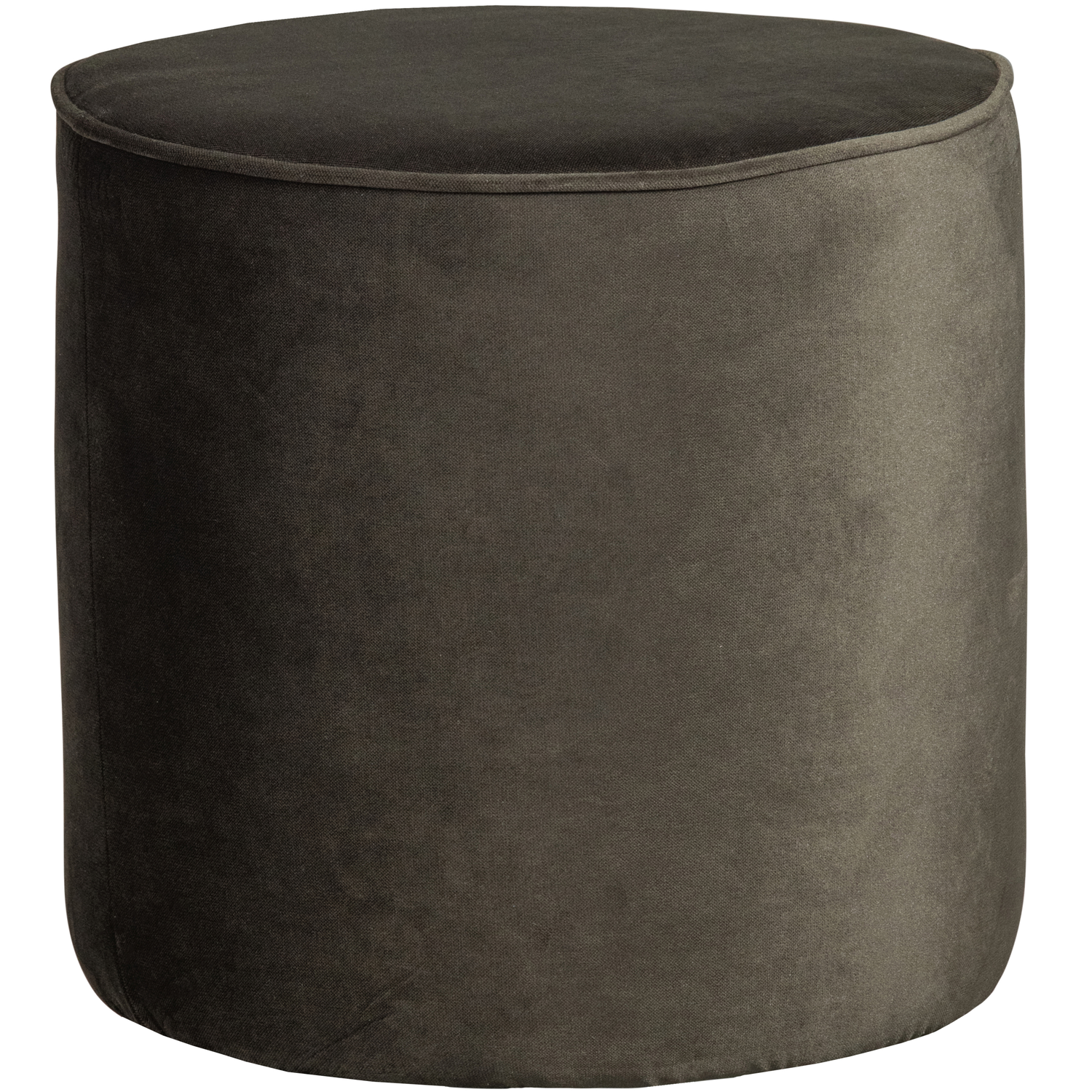 WOOOD poef hoog Sara - Velvet - Warm Groen - 46x46x46