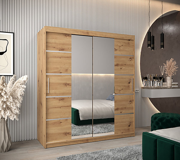 Armoire Verona 4 a portes coulissantes H. 200 x L. 180 x P. 62 2 portes