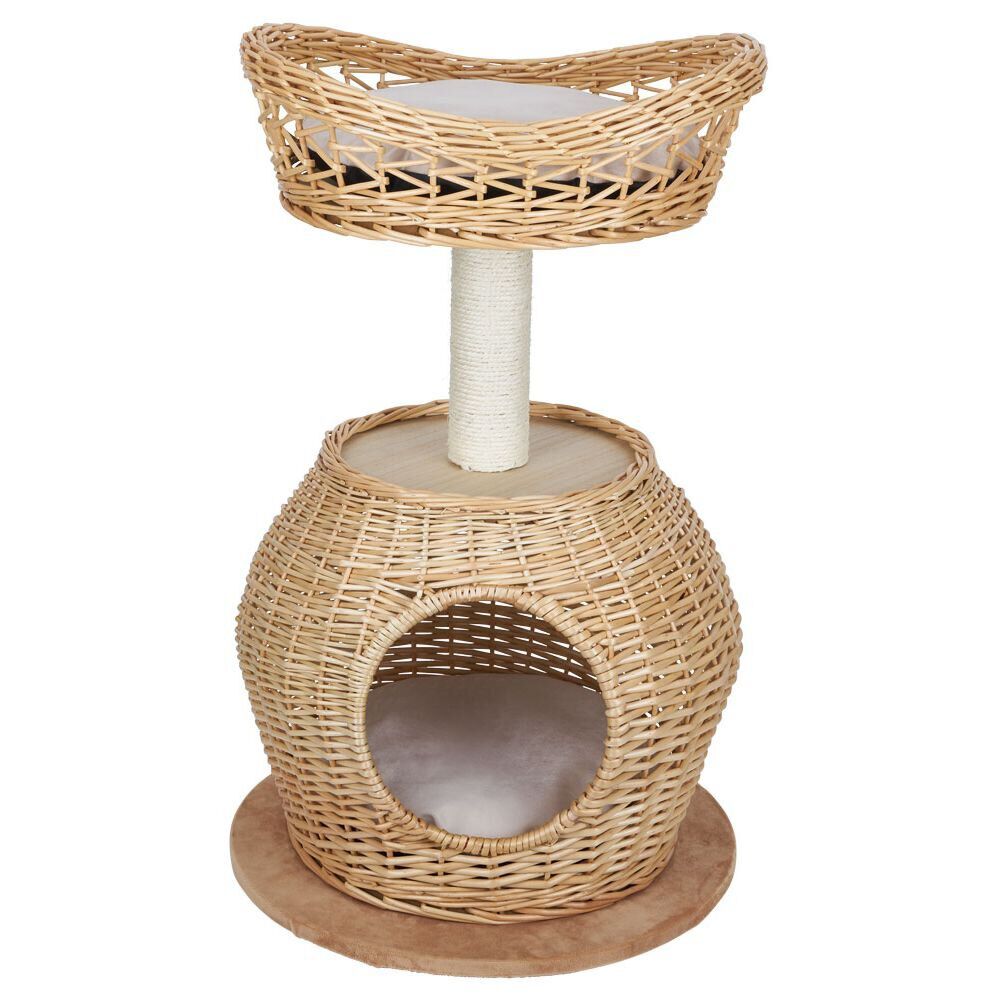 Arbre à chat en jacinthe beige Ø45xH72,5cm