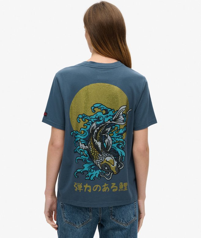 Tokyo Rhinestone Relaxed T-Shirt