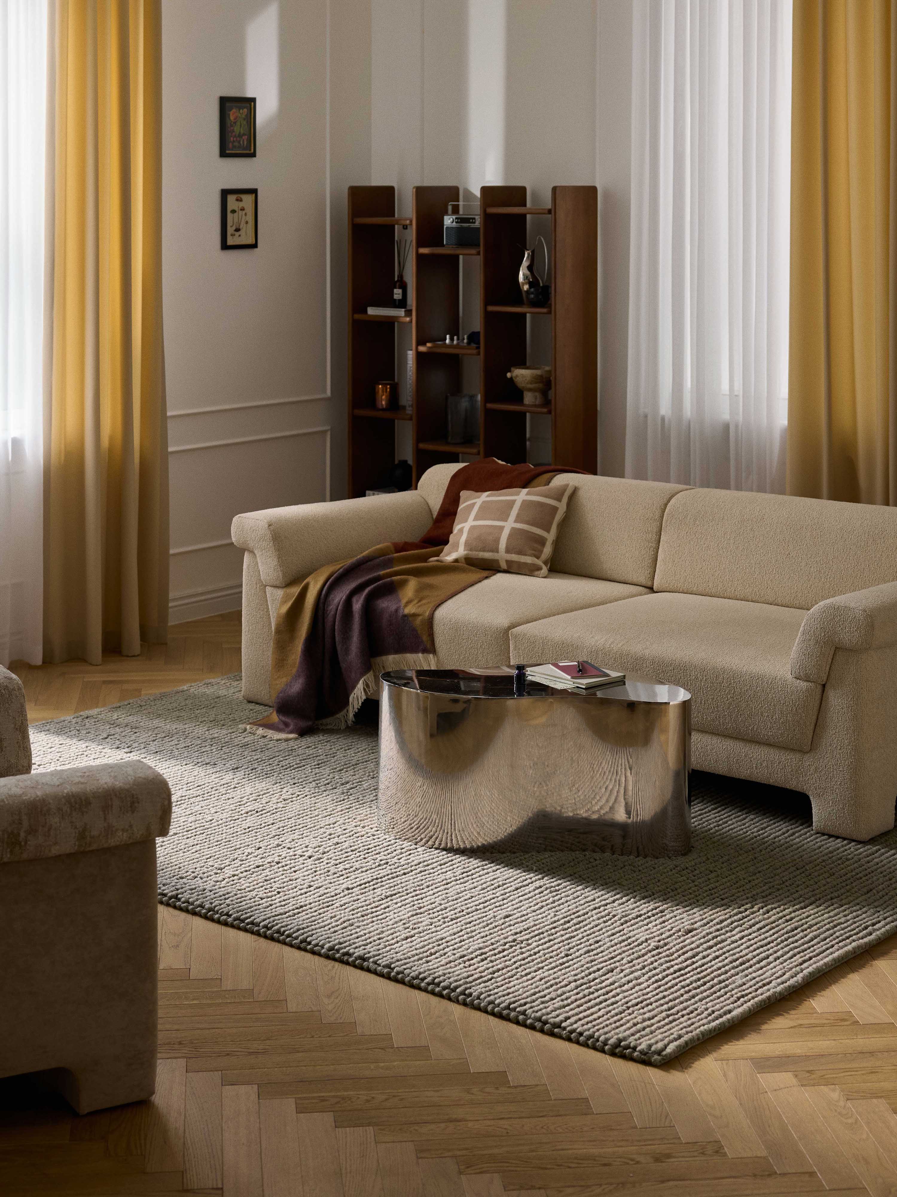 Handgewebter Wollteppich Pebble