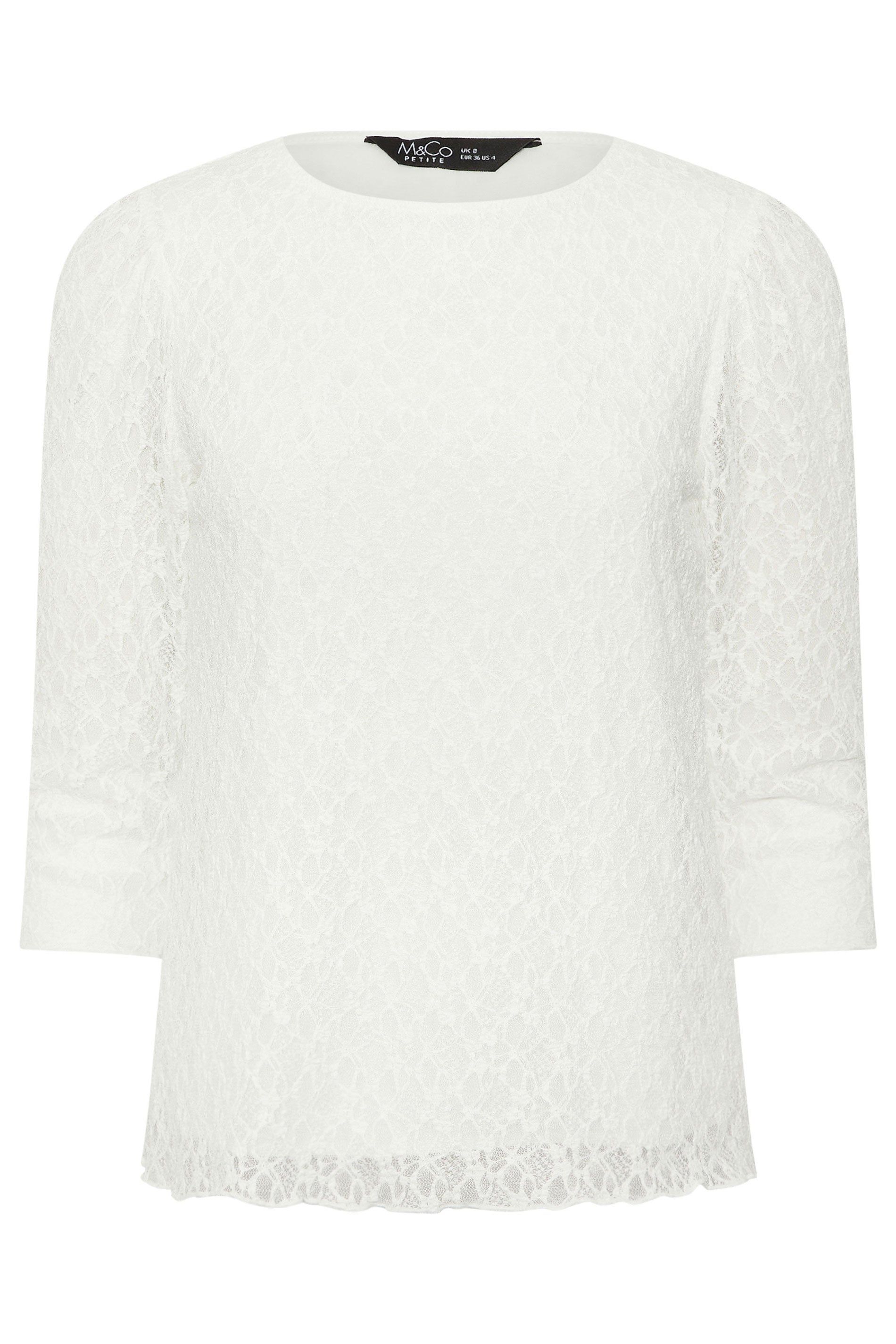 M&Co Petite Lace Top