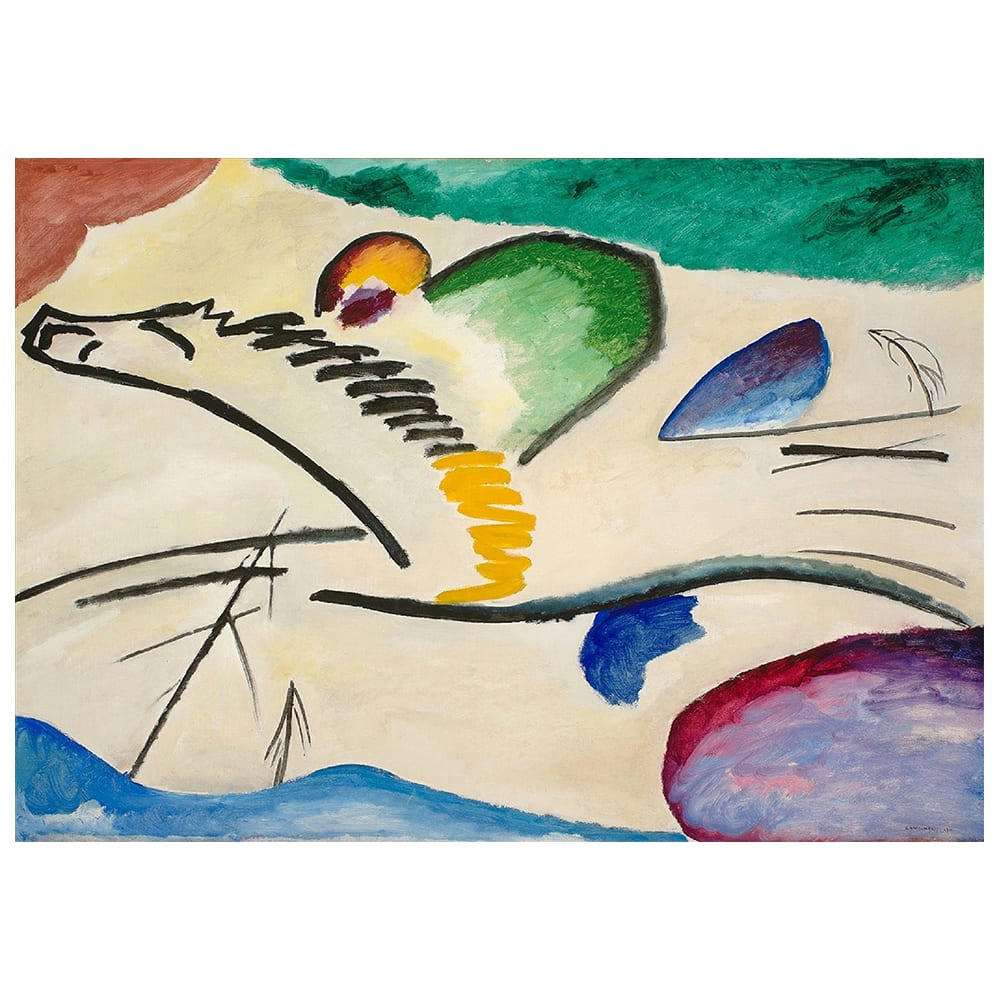 - Tableau impression sur toile Lyrical Wassily Kandinsky 80x100cm