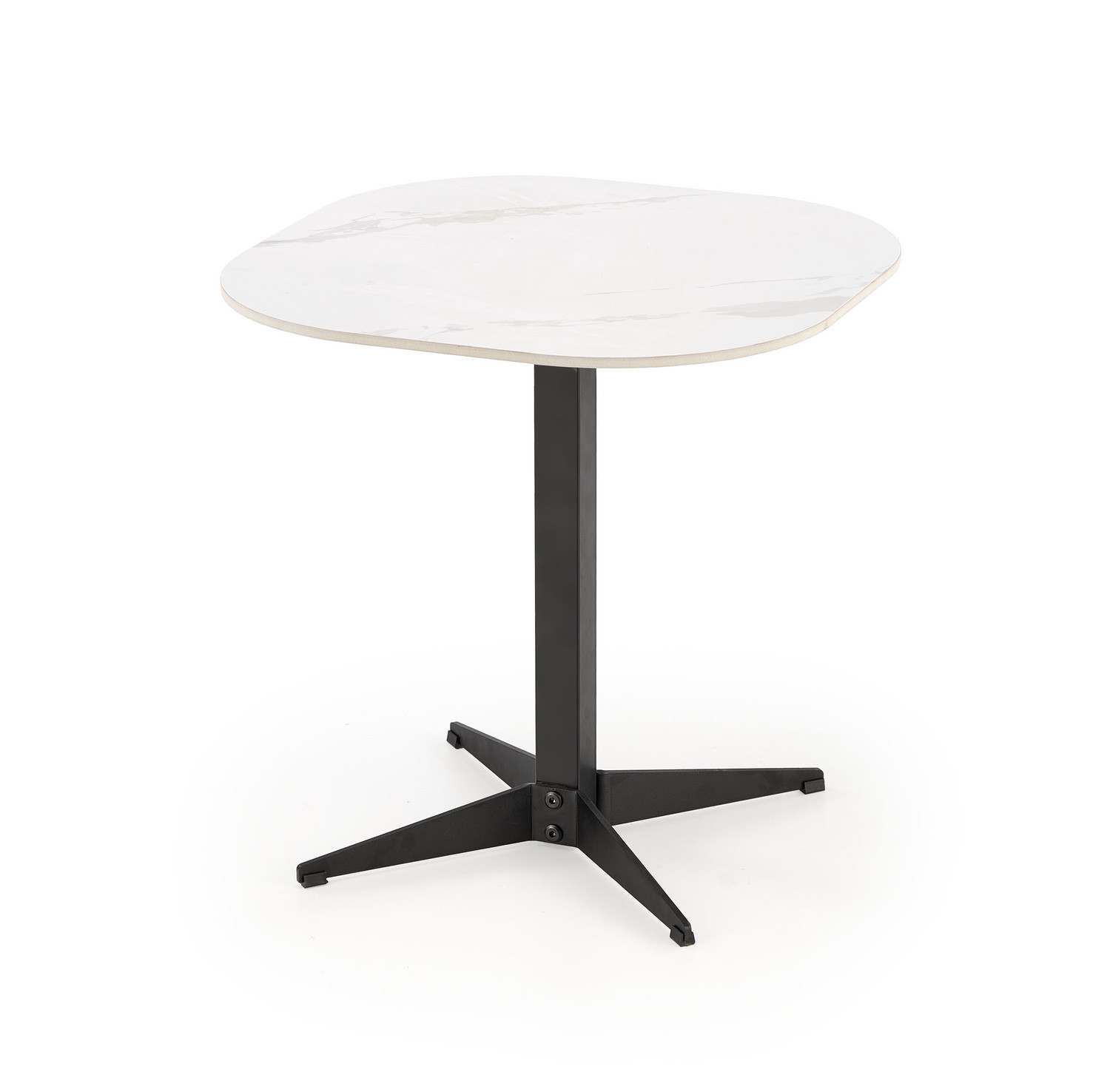 Ława BORNA S 50x50 biały marmur/czarna