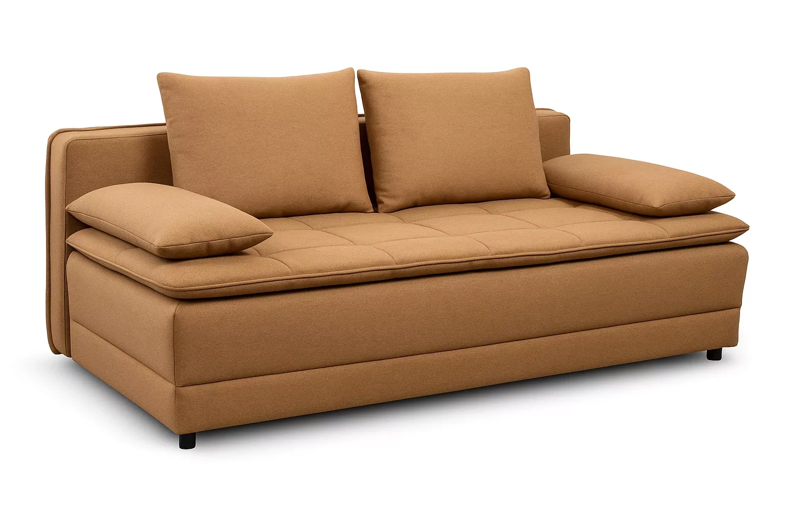 Sofa Mikkeli z funkcją spania cappucino Neve schowek
