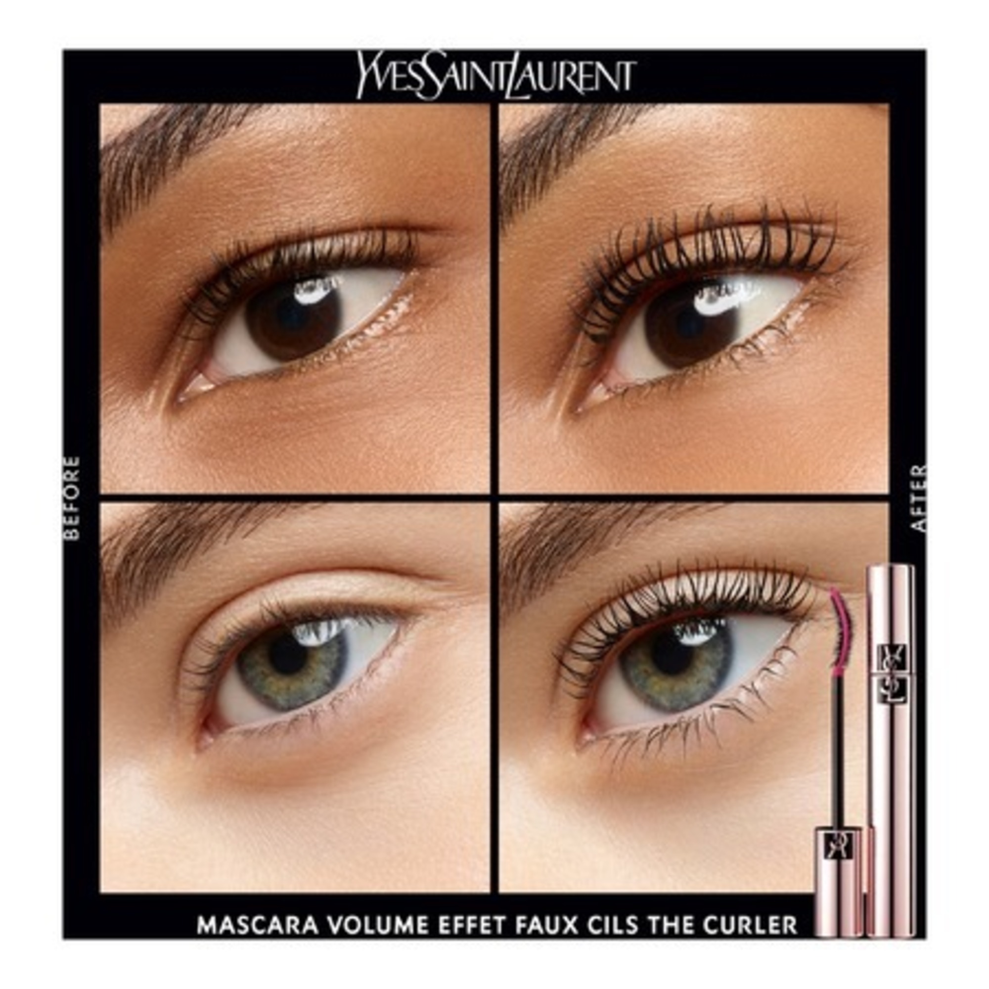 MASCARA VOLUME EFFET FAUX CILS THE CURLERMascara Recourbe-cils, Volume et Longueur.