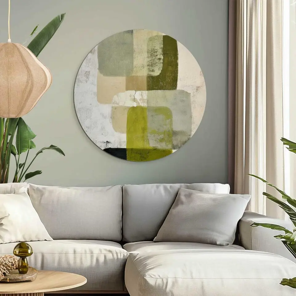 Glasschilderij Groentinten - &Oslash; 70 - Groen