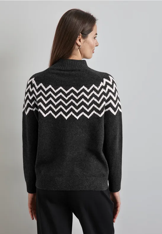 Pullover mit Stehkragen