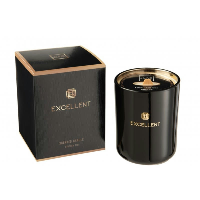 EXCELLENT - Bougie parfumée Siberia Fir noire 80h