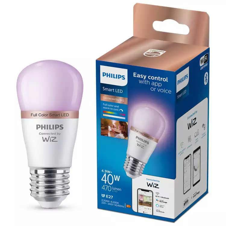 Philips Wiz E27 Colour Smart LED Wi-Fi Mini Globe