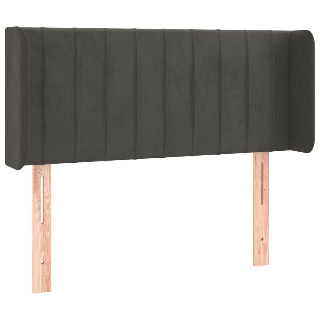 Wezgłowie Szary 103 x 16 x 78/88 cm Aksamit vidaXL