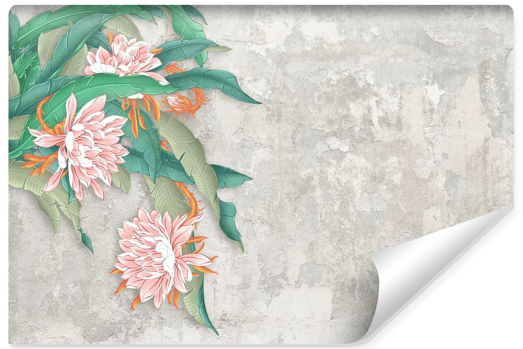 Fototapeta Ścienna KWIATY Beton Abstrakcja 90x60cm