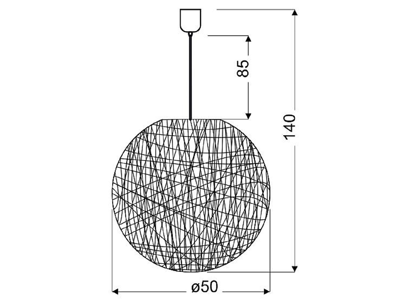 Lampa wisząca Caruba metalowa brązowa