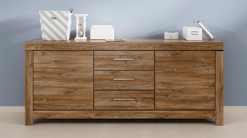 Komoda Gent 200 cm z 2 drzwiami i 3 szufladami dąb stirling