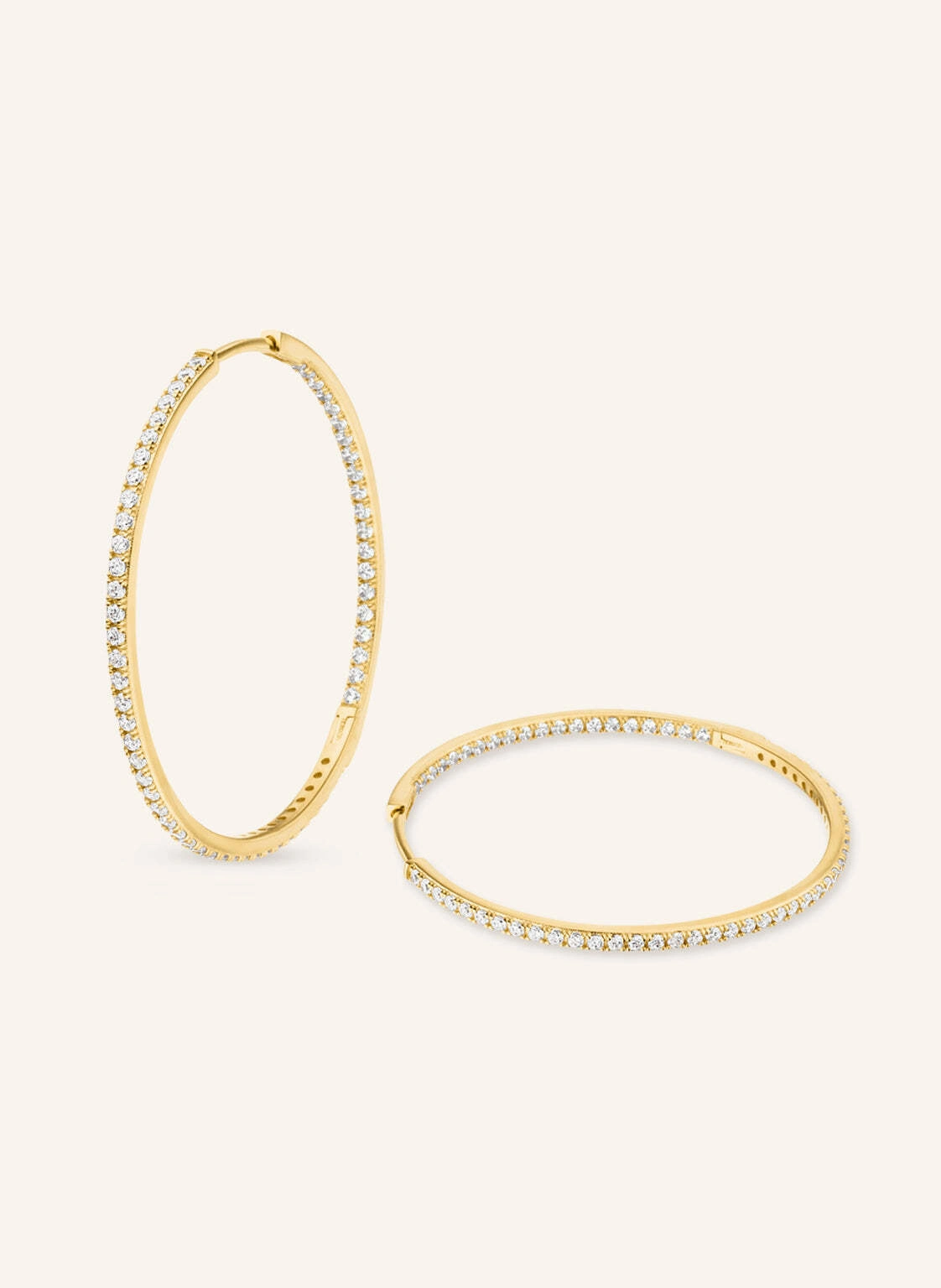 VEYNOU Creolen CLEO Big aus 14 Karat Gelbgold und 1,60ct. Lab-Grown Diamanten