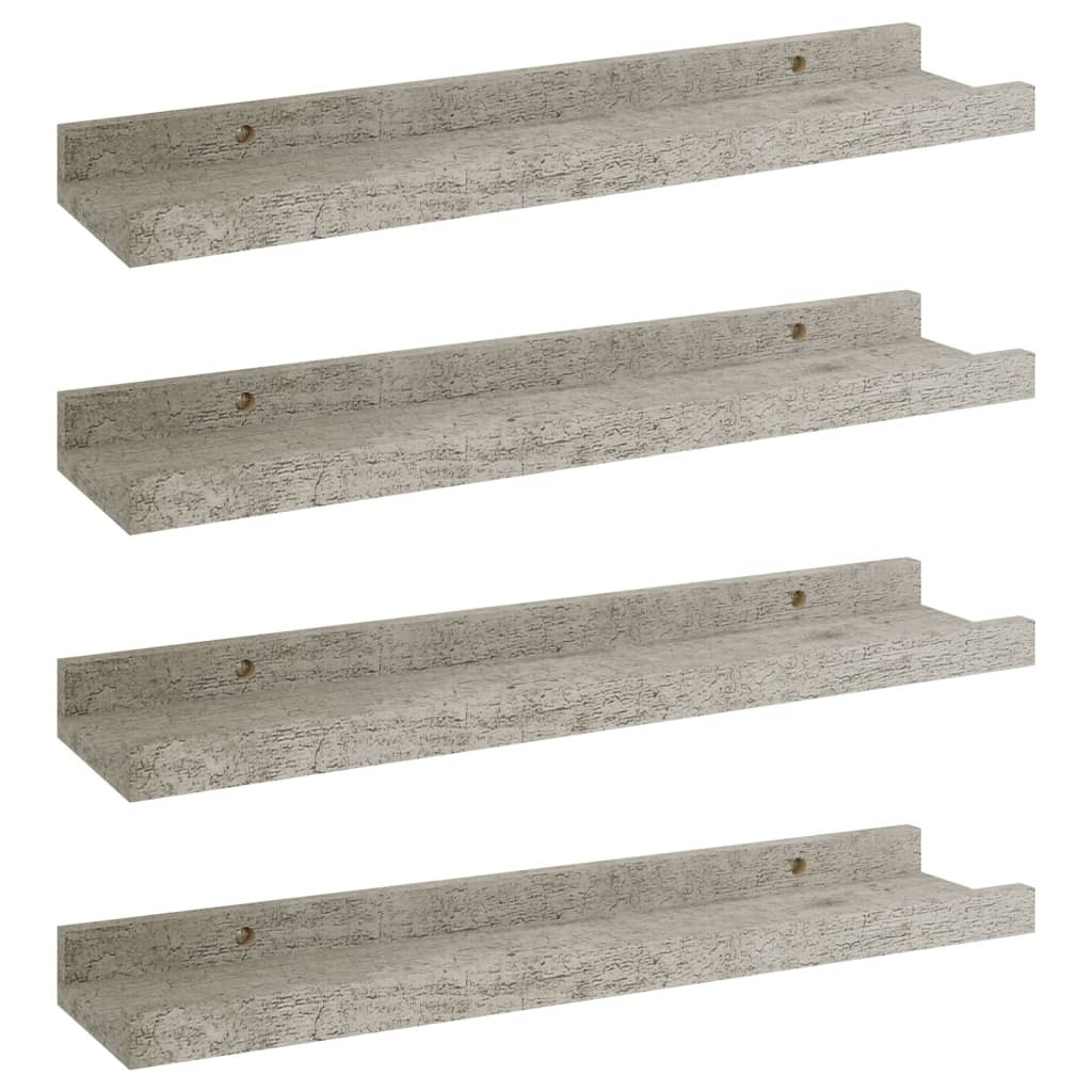 Półka ścienna Szary 40 x 9 x 3 cm MDF vidaXL