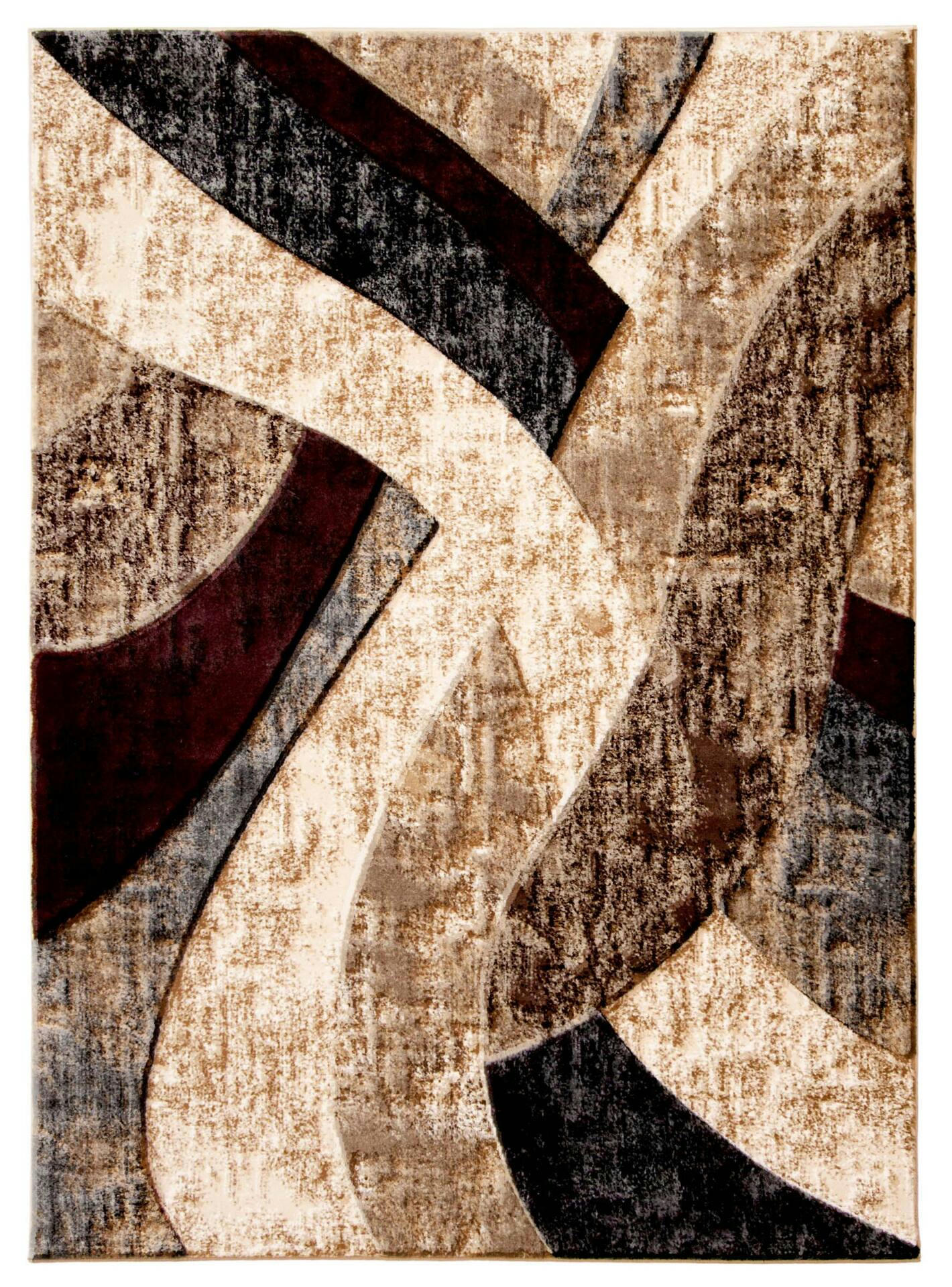 Haley Rectangular Polypropylene Indoor Area Rug, Taupe, 6.7-ft x 9.6-ft