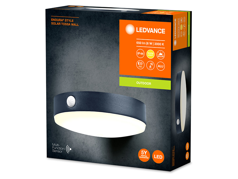 Kinkiet zewnętrzny Endura Style LED 16 cm z czujnikiem dnia i nocy czarny
