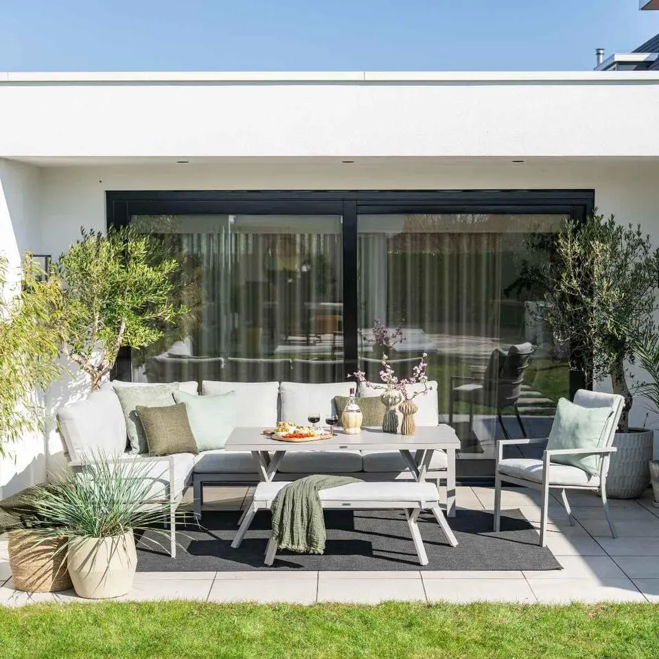 Garden Impressions Senja lounge dining set 4-delig l. - valley sand