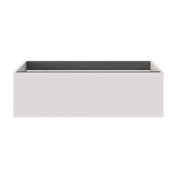 Meuble sous vasque 1 tiroir sans poignée l.100 x H.30 x P.45 cm beige cashemire Kentia