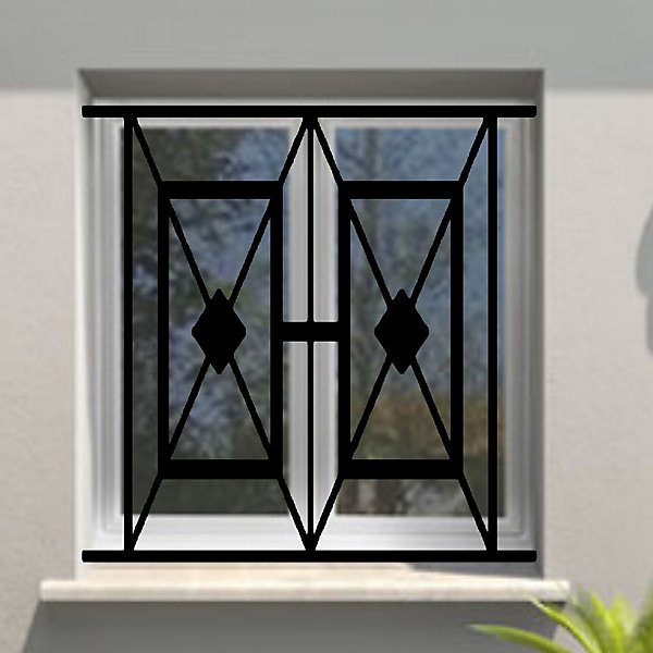 Grille de Defense Toulousaine pour Fenetre H 95 cm x L 120 cm (côte tableau)