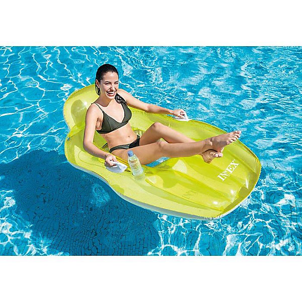 Lounge gonflable - INTEX - Chilling - 163 x 104 cm - Vinyle - 2 poignées de maintien