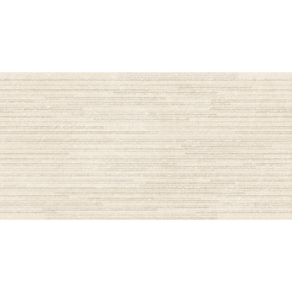 Faïence murale effet pierre décor ivoire mat L.60 x l.30 cm x ép.9 mm, Urano