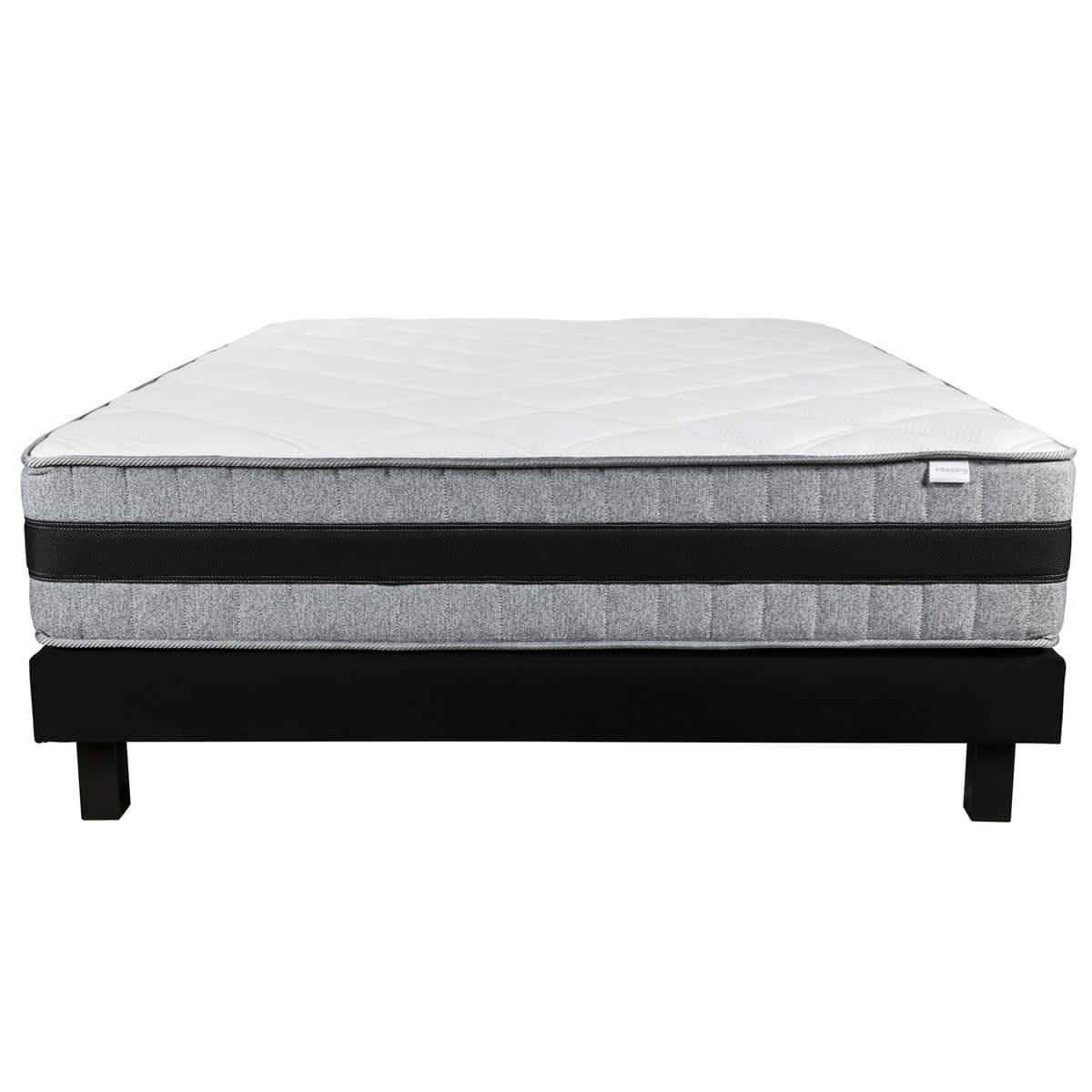 ENSEMBLE MEMO LUXE - Ensemble Matelas 140x190 Mémoire de forme + Sommier