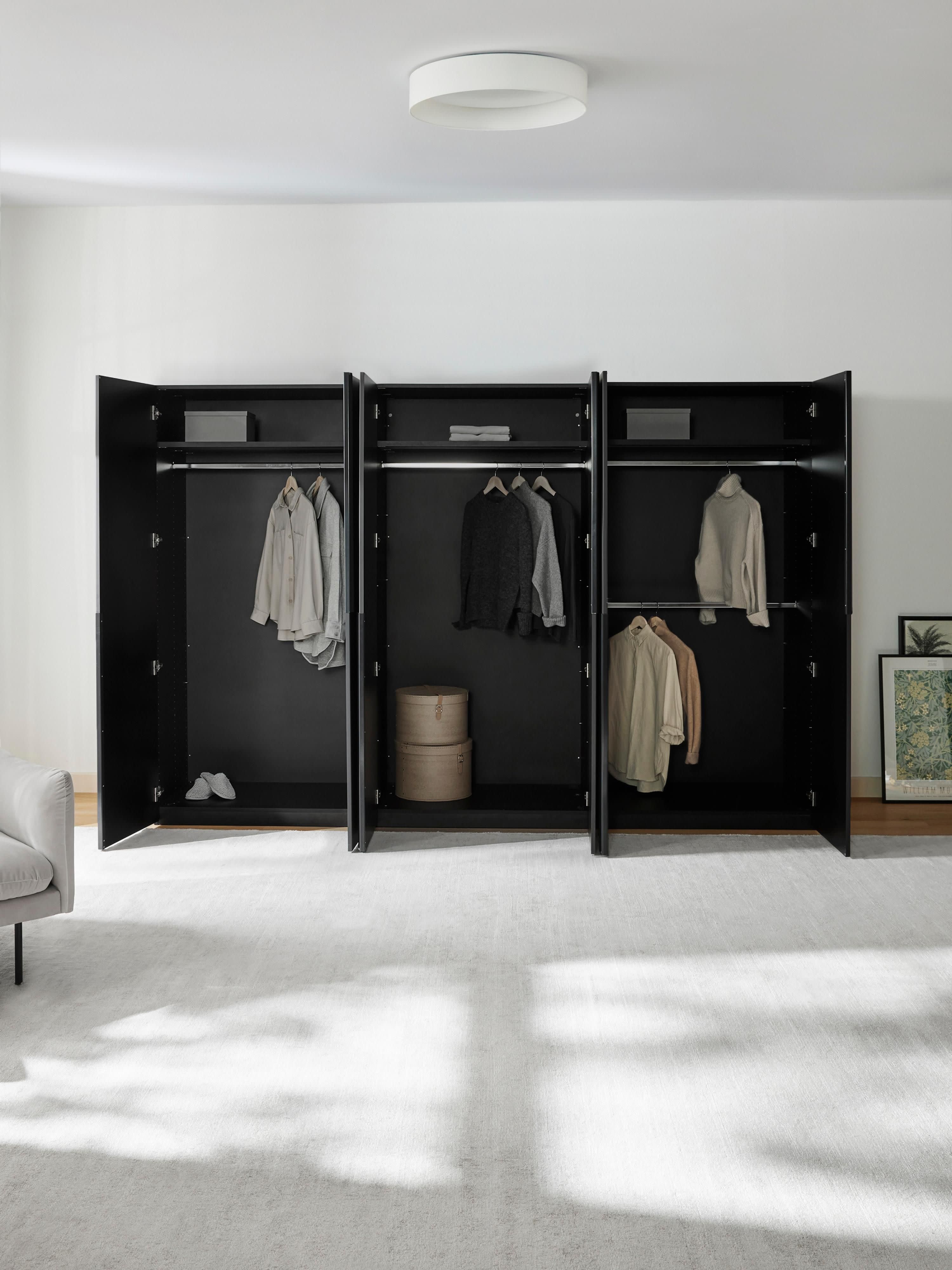 Modularer Drehtürenschrank Leon, 300 cm Breite, in verschiedenen Größen
