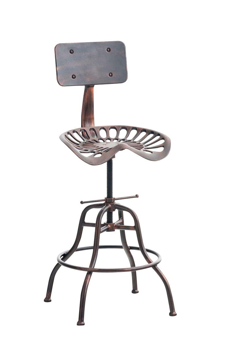 ESSEN - Tabouret de bar industriel réglable en métal Bronze