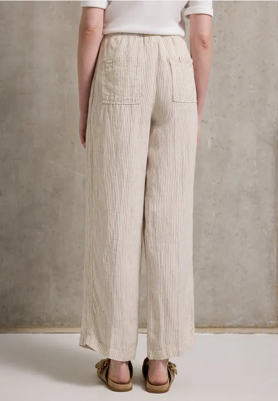 Straight Leg Leinenhose