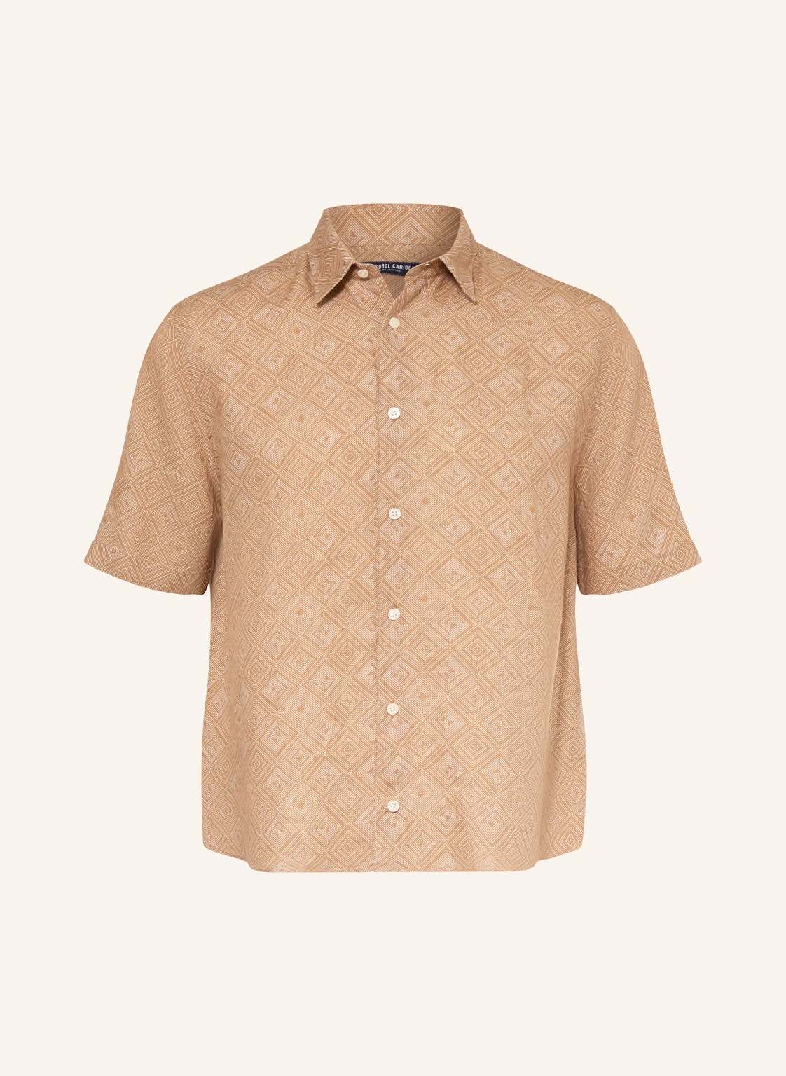FRESCOBOL CARIOCA Kurzarm-Hemd CASTRO Relaxed Fit aus Leinen
