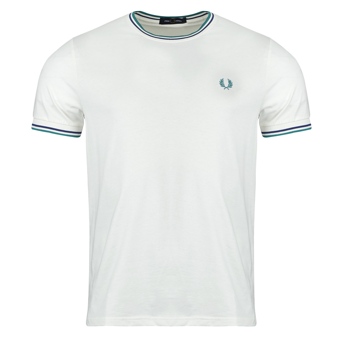 Fred Perry - TWIN TIPPED T-SHIRT - White / Blue