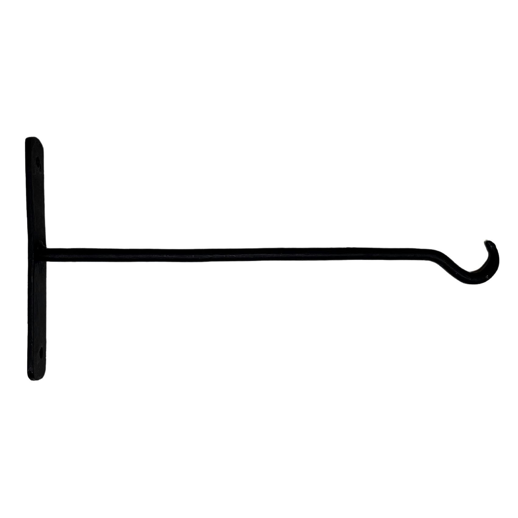 - Patère potence pour luminaire ou plante droit métal noir 30 cm