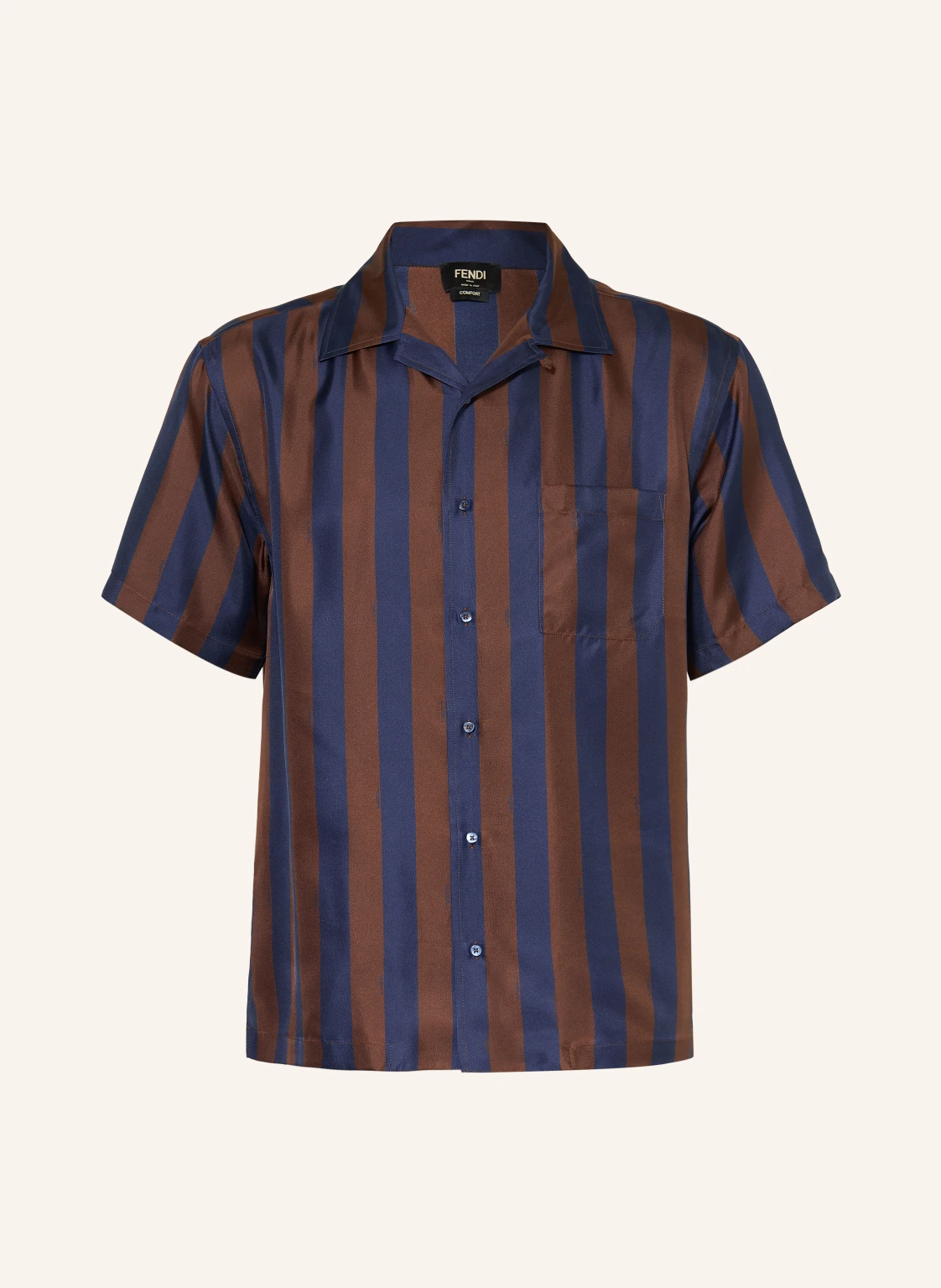 FENDI Resorthemd Comfort Fit aus Seide