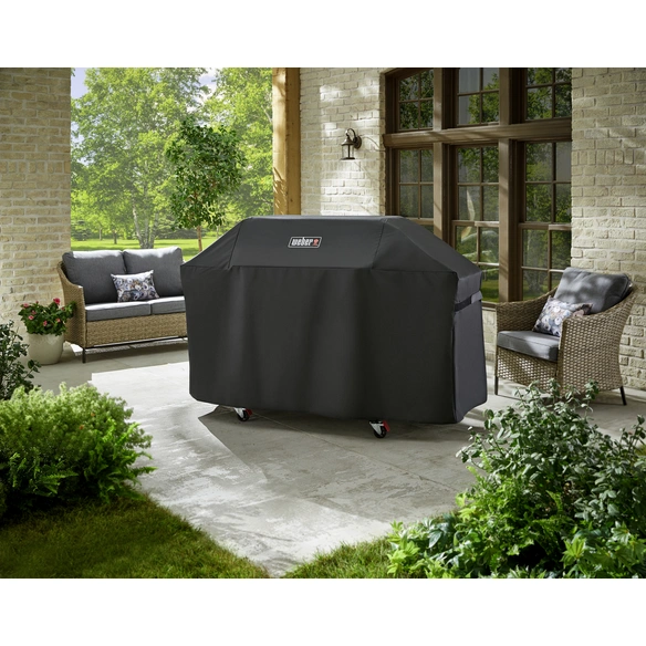 Grill-Abdeckhaube für WEBER-Grills, für Genesis II 400-Serie, schwarz
