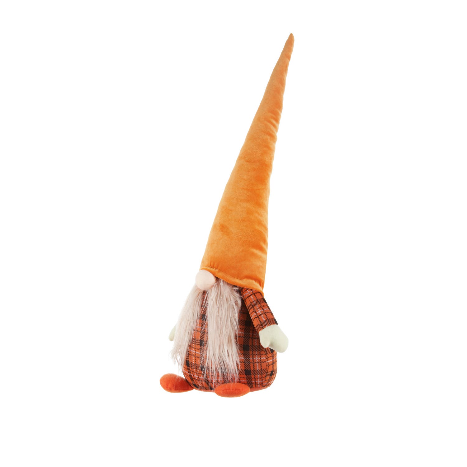 Gnomo autunno fermaporta 75 cm cappello a punta
