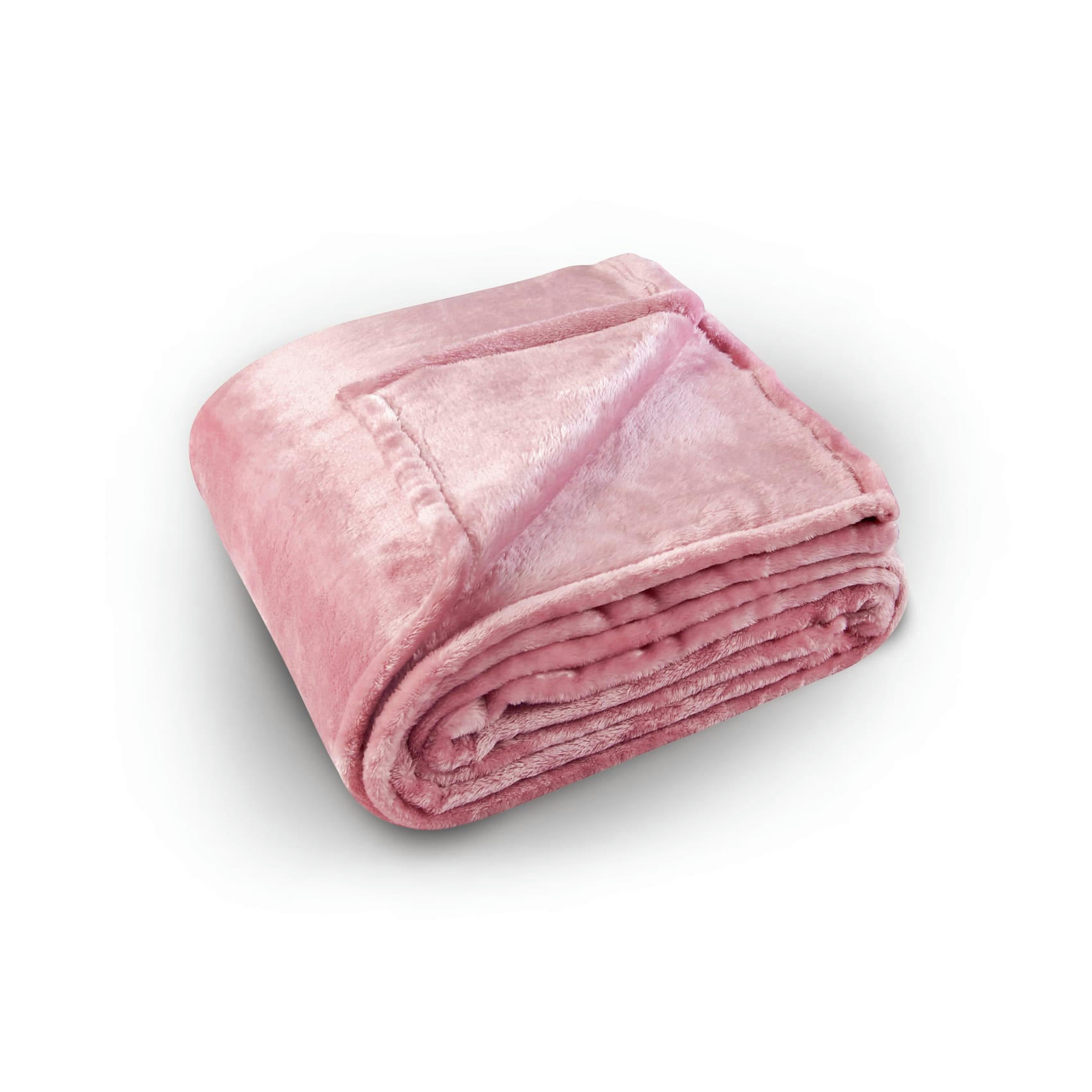 - Couverture polaire unie "pilonga" polyester rose clair 240x220 cm