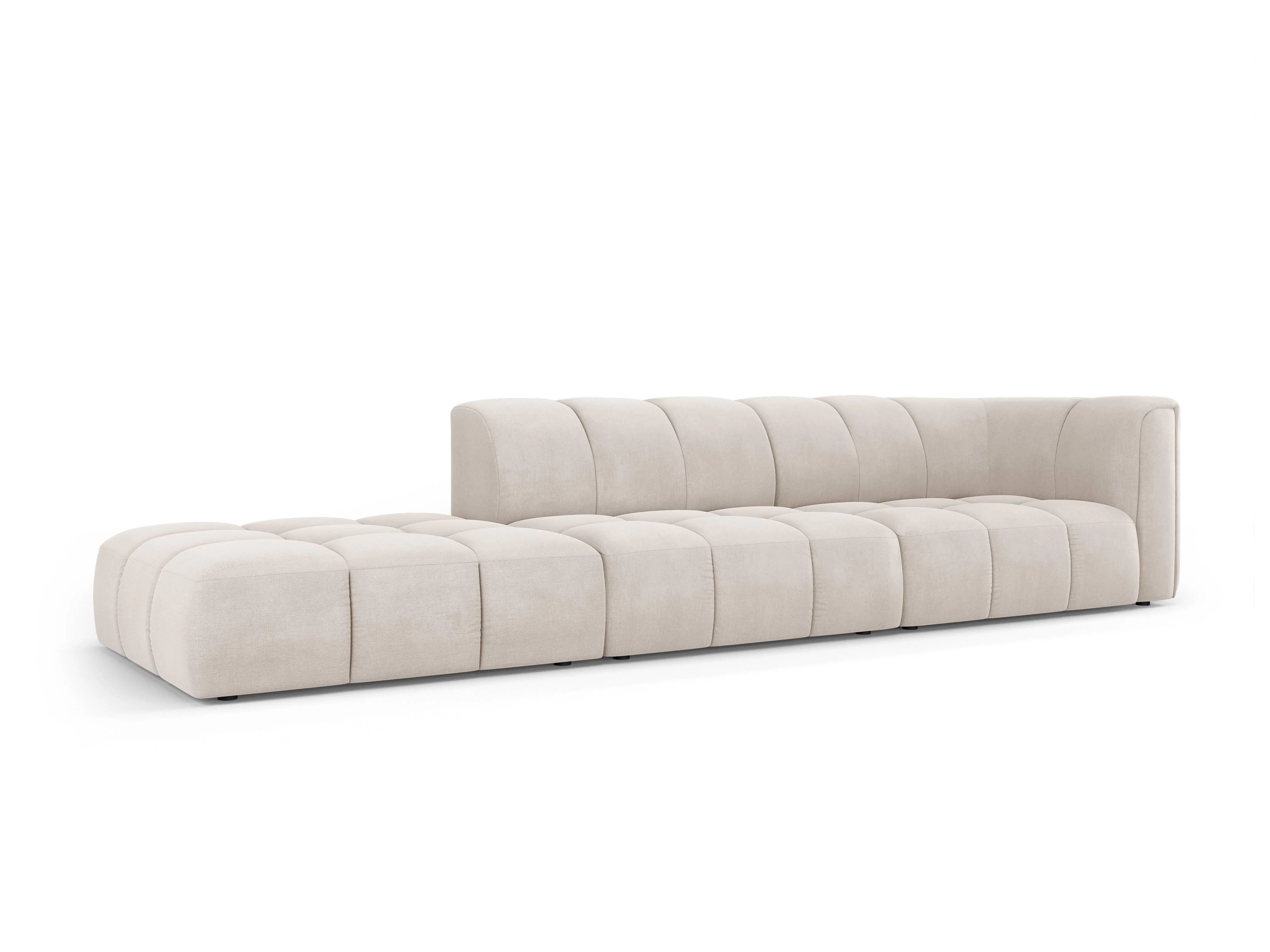 Hoekbank Francesca chenille links 4-zits