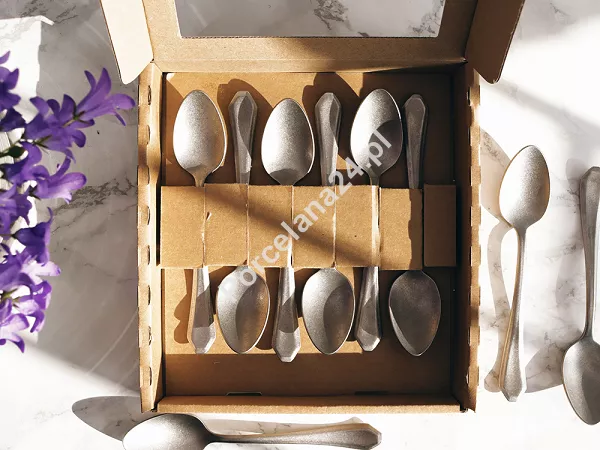 Komplet 6 łyżeczek do kawy 11,2 cm Hisar - Riva Vintage GIFT BOX
