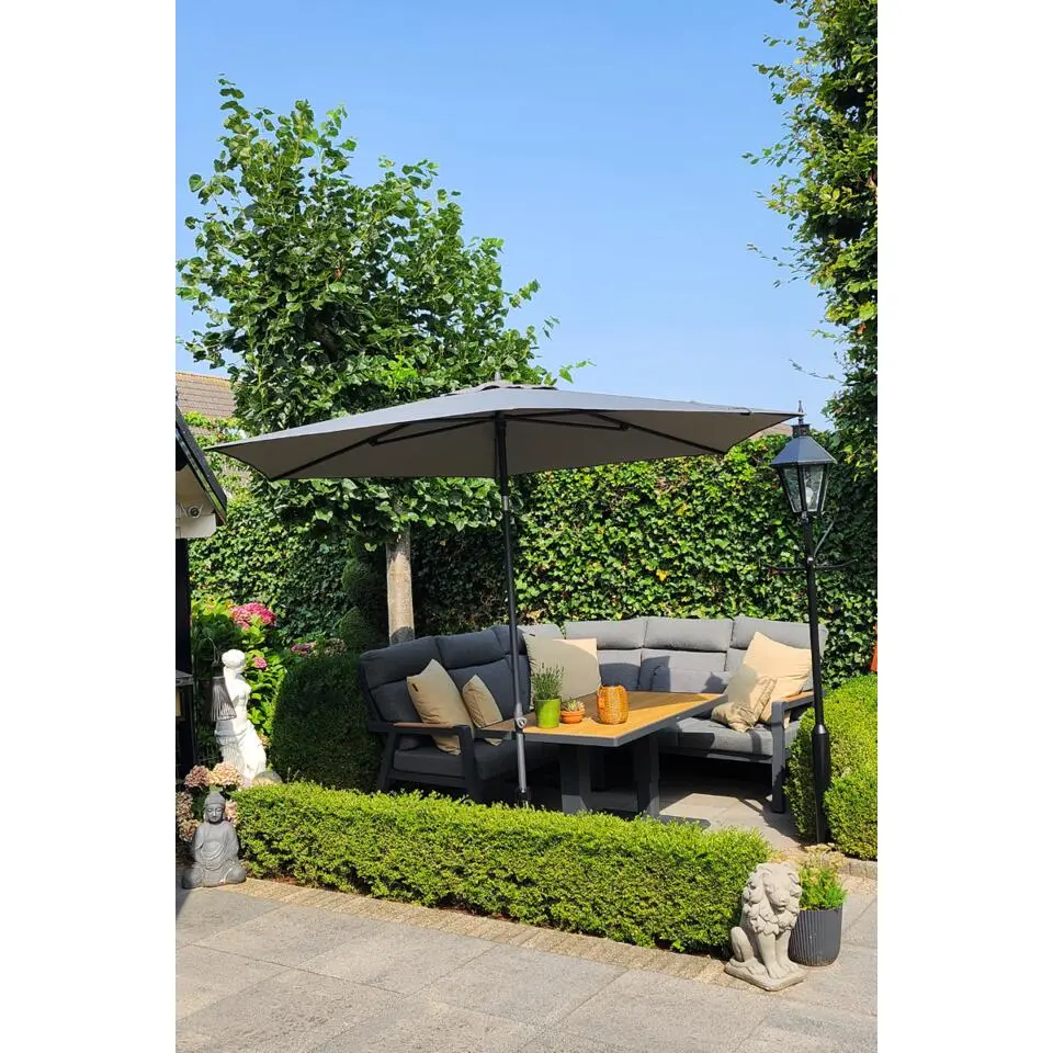 4-Seasons stokparasol Azzurro 300 cm - Charcoal