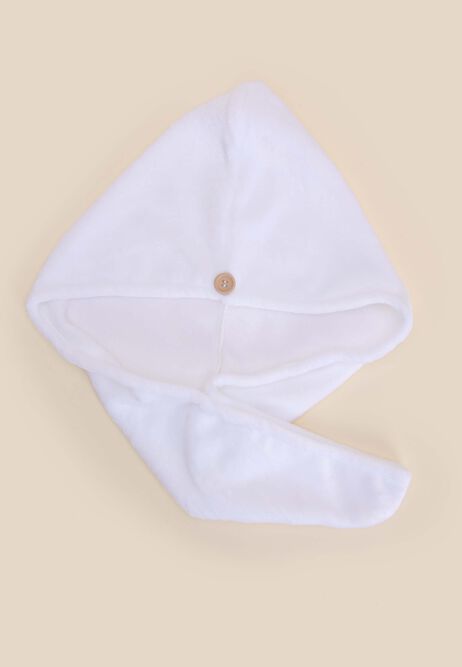 Womens White Plain Wrap Turban