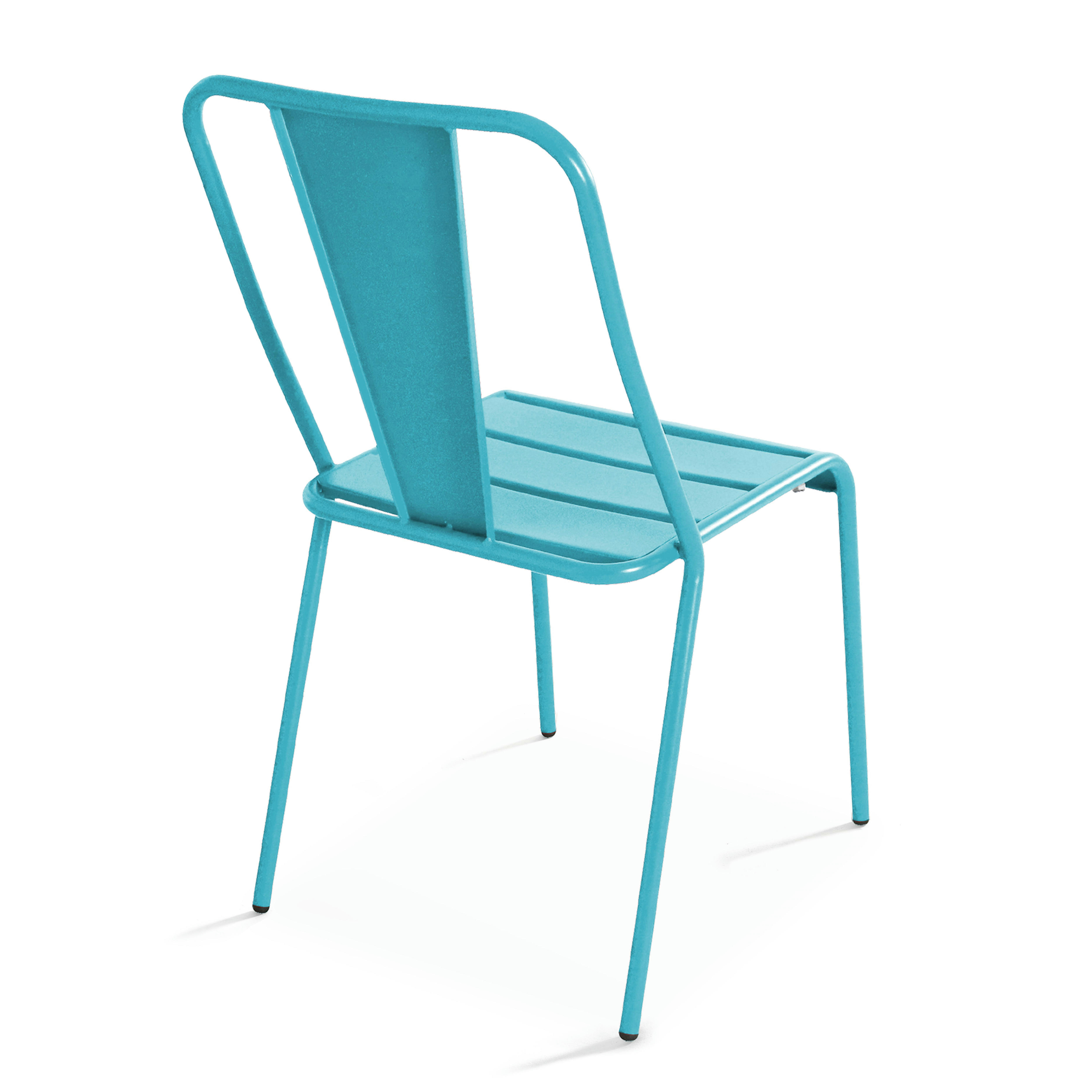 DIEPPE - Chaise en métal bleu