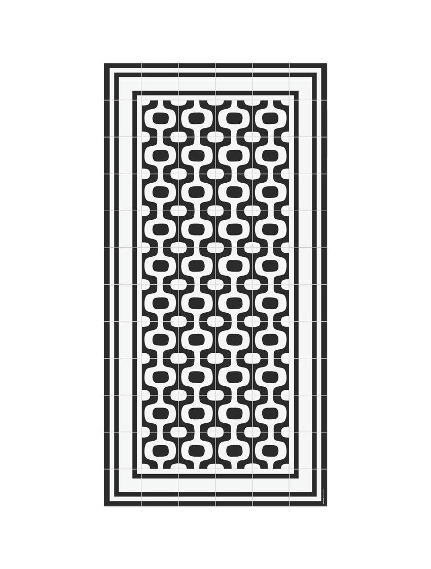 CONTEMPORAIN - Tapis en vinyle Ipanema noir 60x120