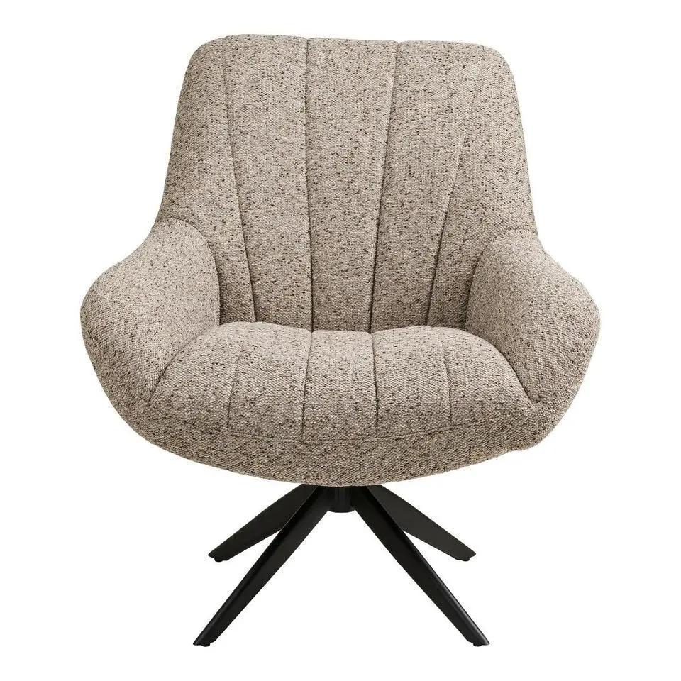 Hioshop Dora fauteuil draaifunctie grijs