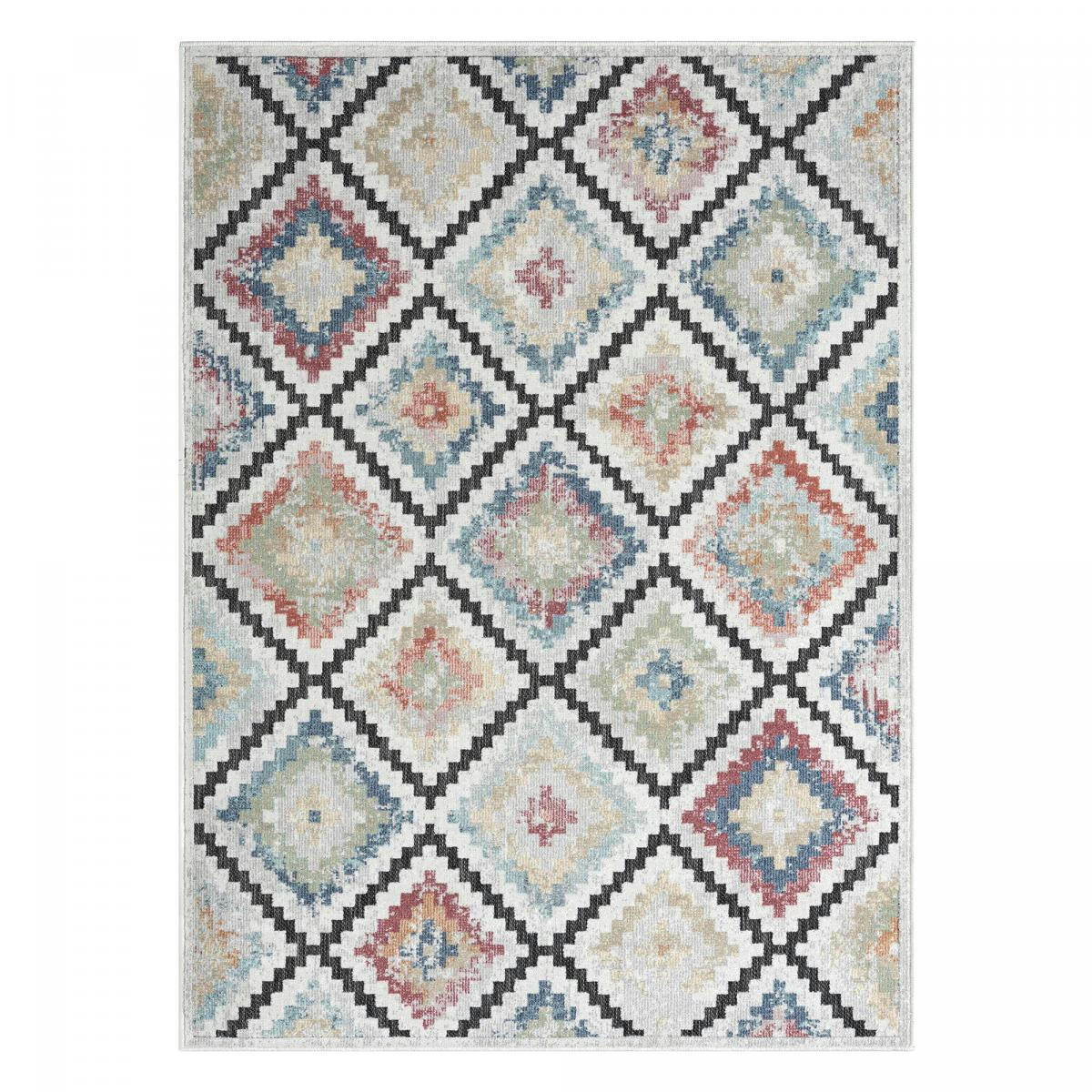 SUN A - Tapis salon multicolore 120x160