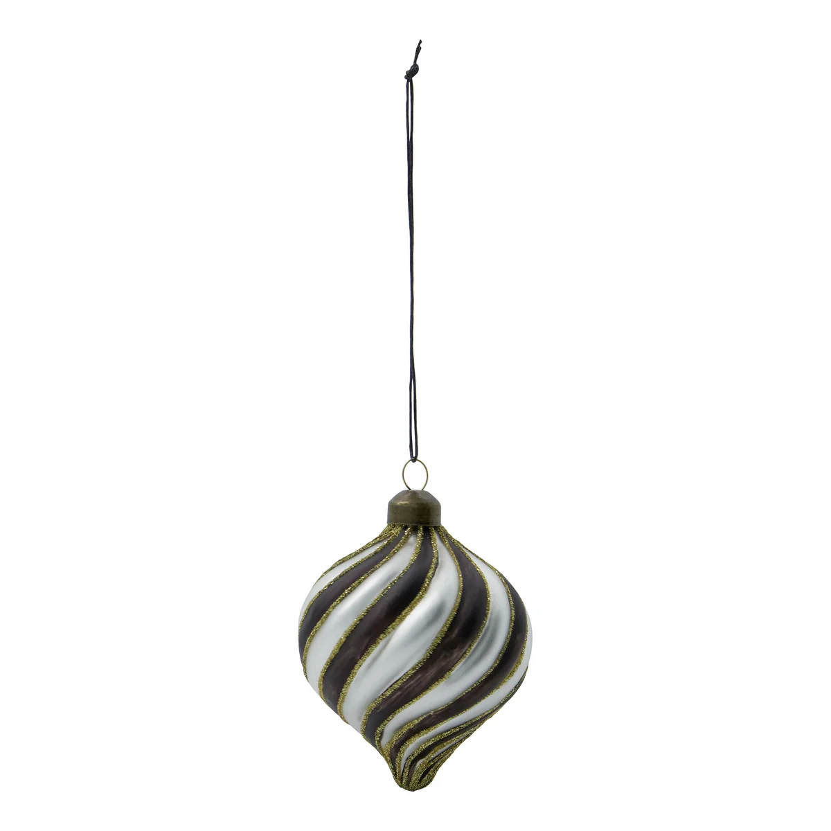 House Doctor - Chan Ornament, Ø 8 cm, schwarz / weiß (4er-Set)