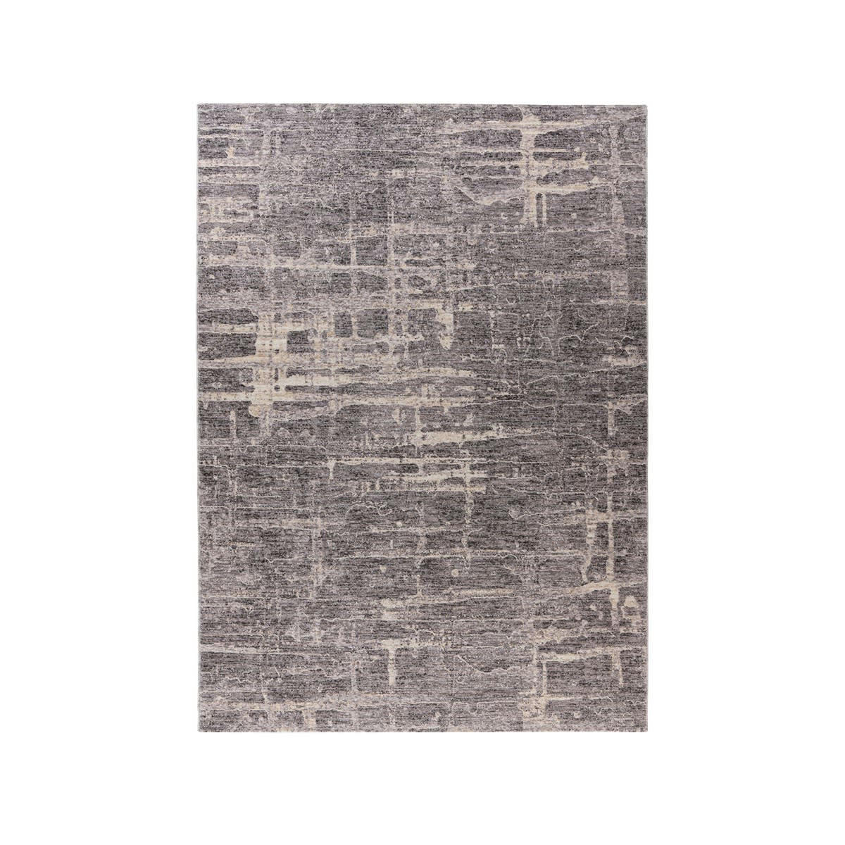 KANAVO - Tapis de salon en polypropylène gris 120x170 cm